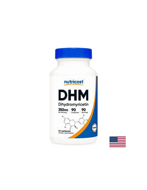 For the liver with increased alcohol intake - Dihydromyricetin DHM, 350 mg x 90 capsules - Nutra Best Europe