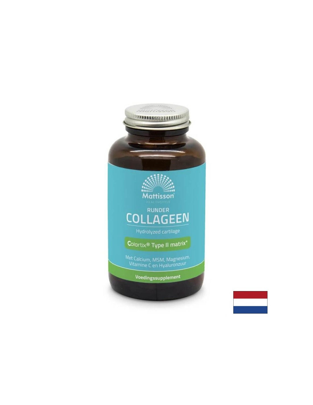 Articolazioni sane e capelli e pelle belli - Collagene bovino (tipo 2) con calcio, magnesio, vitamina C e acido ialuronico, 180 capsule <tc>Mattisson Healthstyle</tc>