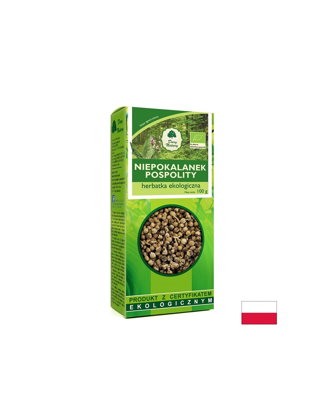 Salute della donna - Vitex (albero di Abramo) (semi) - Biologico, 100 g <tc>Dary Natury</tc>