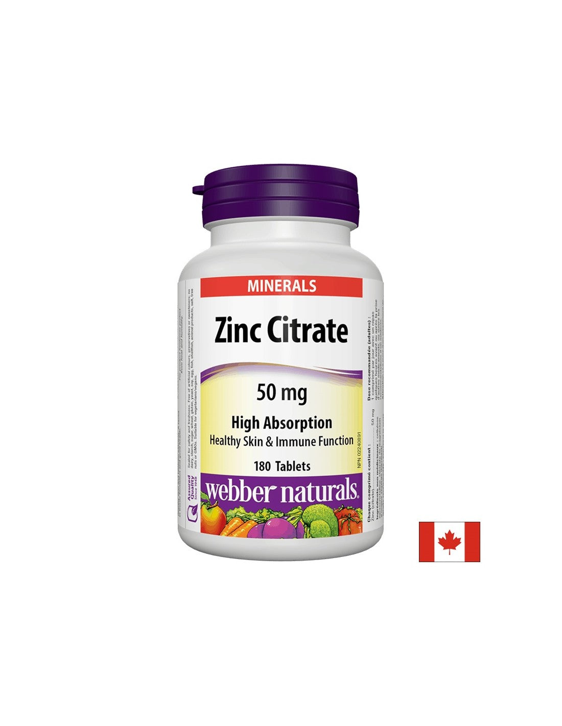 Zinco citrato/zinco (citrato), 50 mg, 180 compresse