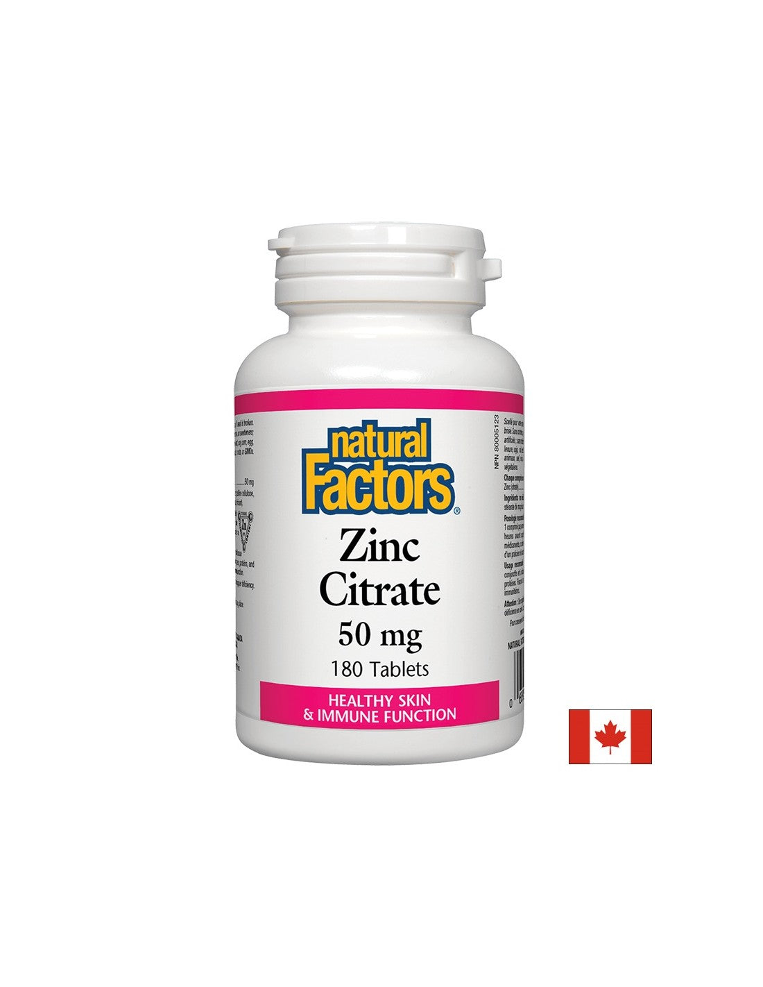 Citrato di zinco/Zinco (citrato) 50 mg x 180 compresse <tc>Natural Factors</tc>