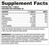 Ca/Zn/Mg | Formula di zinco di magnesio di calcio - 60 compresse